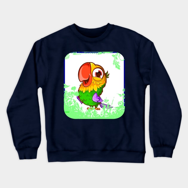 loro, amante de los loros, loro regalo, dueño de loro, loro gracioso, parrot, parrot lover, parrot gift, parrot owner, parrot funny Crewneck Sweatshirt by Lebihanto